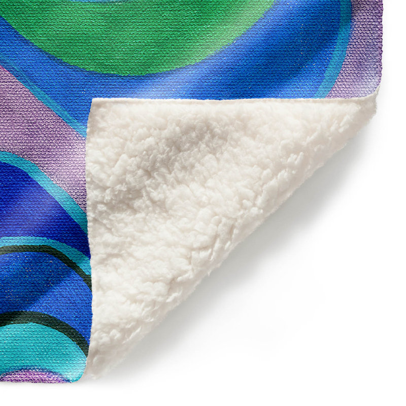 Couverture sherpa douce water series 6, l 51 po x L 60 po
