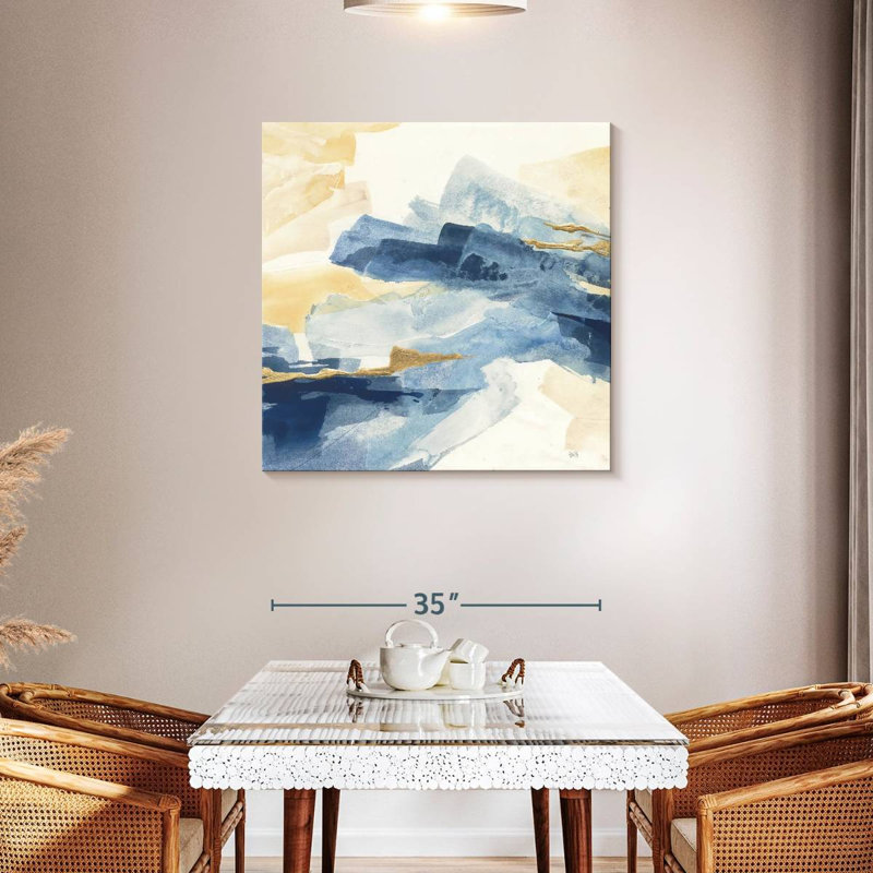 Avery Gilded Indigo I, 36" H x 36" W
