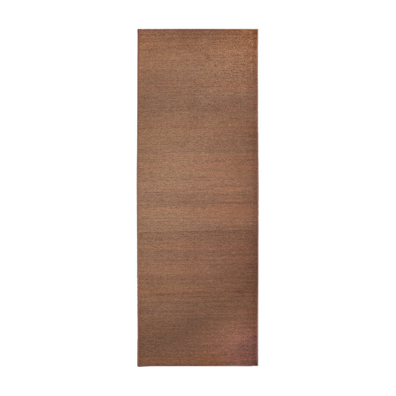 Tapis uni espresso uni tissé à plat, Tapis de couloir 2 pi 6 po x 7 pi