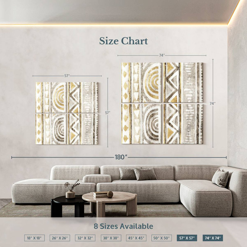 Ancient Treasure I, 57" H x 57" W