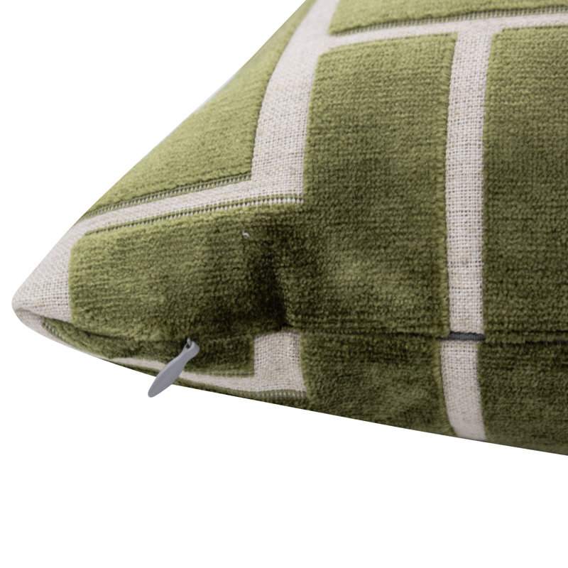 Housse de coussin Aura, Vert, Polyester/ Bourre en polyester