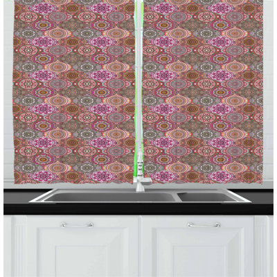 Floral Tailored Kitchen Curtain
