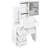 29.2" Small Size Left Bedside Cabinet Vanity Table + Cushioned Stool, 2 AC+2 USB Power Station, Hair dryer bracket, Extra Large Touch Control Sliding LED Mirror, Tri-color Switching, Brightness Adjust-233085435