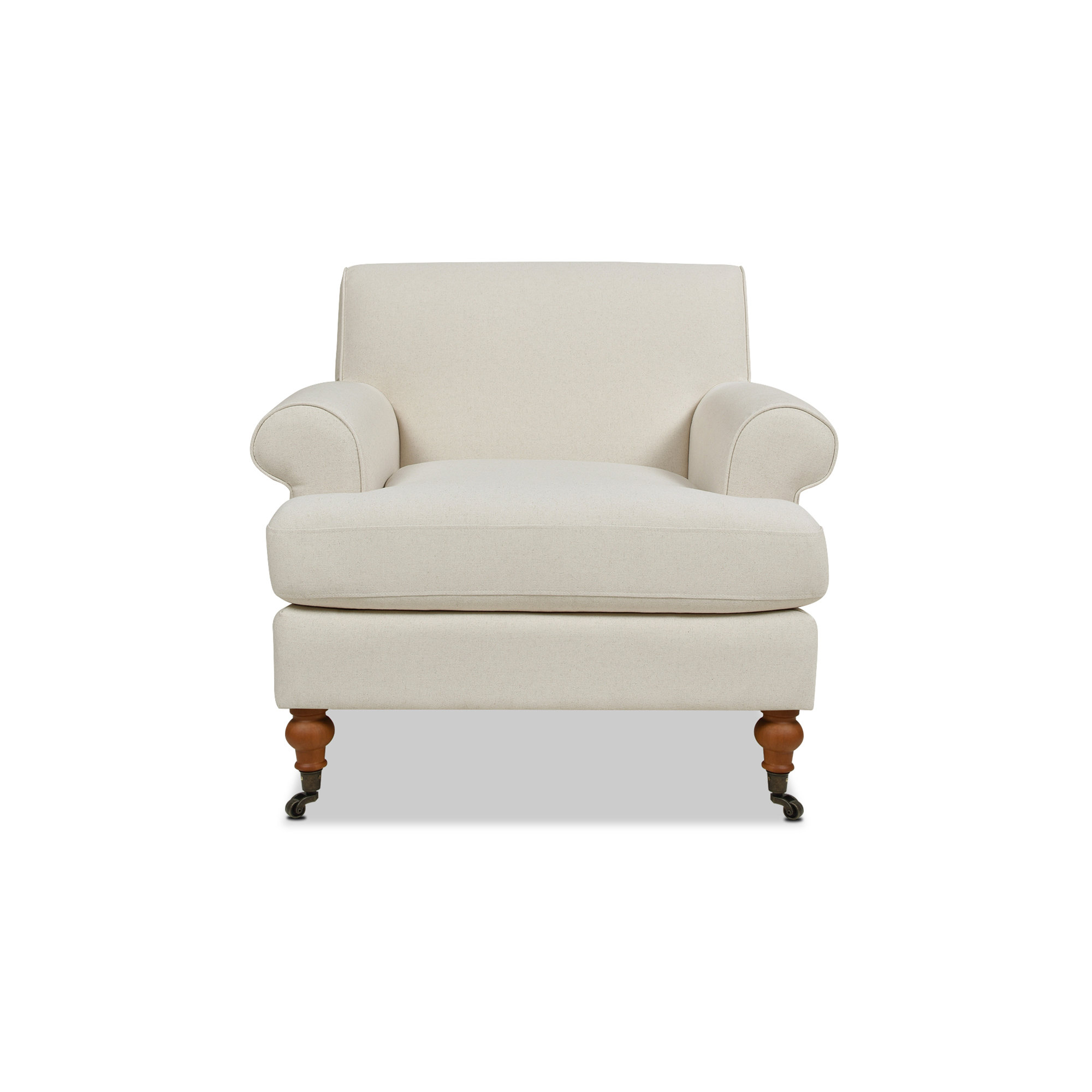 Harbor Upholstered Armchair, Light Beige Linen