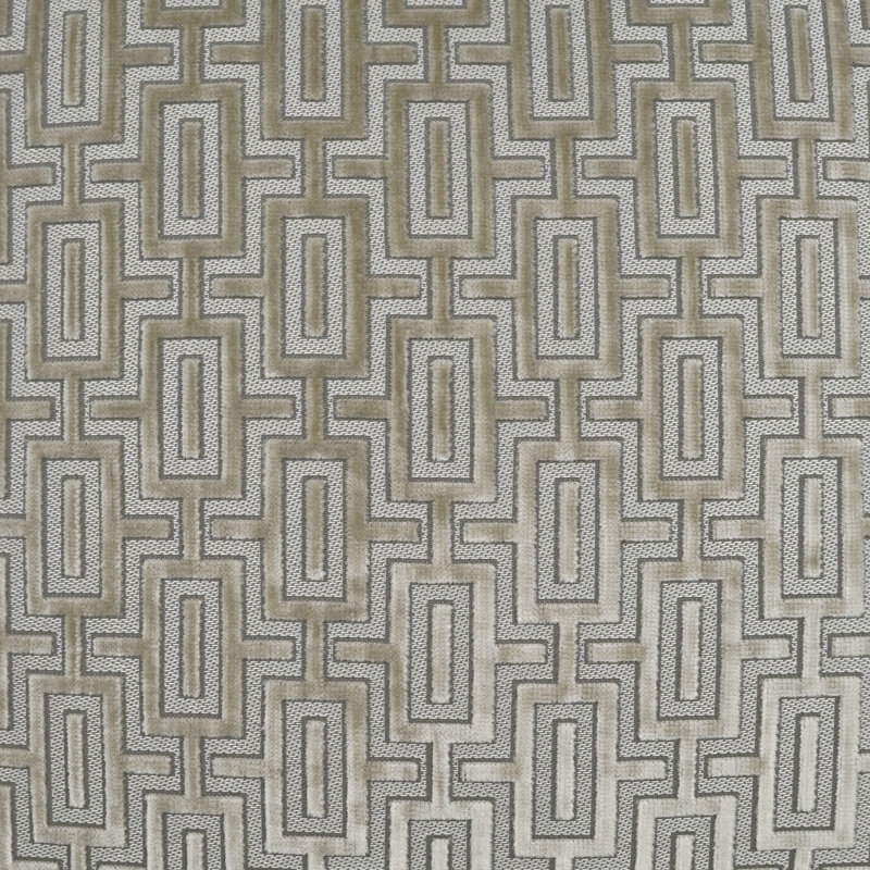 Bergman Geometric Throw Pillow, Pearl, Rectangle 14"H x 24"W