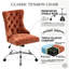 Chaise de bureau moderne en chenille capitonnée avec base en métal chromé, pivotant à 360 degrés-133599479-133599480