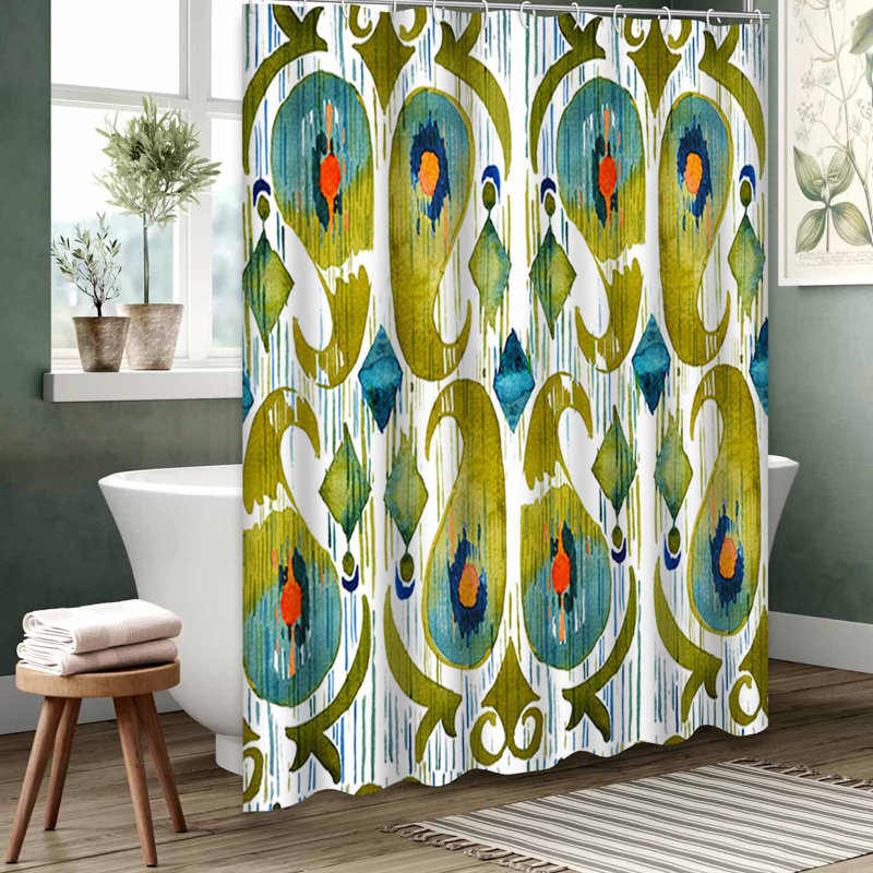 Rideau de douche transparent transparent, rideaux de douche pour la salle de bain avec 12 crochets, 72" L x 72" W