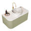 Salle de bain flottante murale 36 po avec lavabo rond en céramique et tiroir-410132230