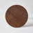 Mid-Century Modern Round Walnut Wood End Table With Sculptural Base