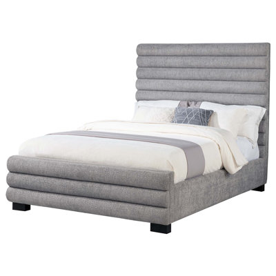 Grand lit tapissier gris Fandango
