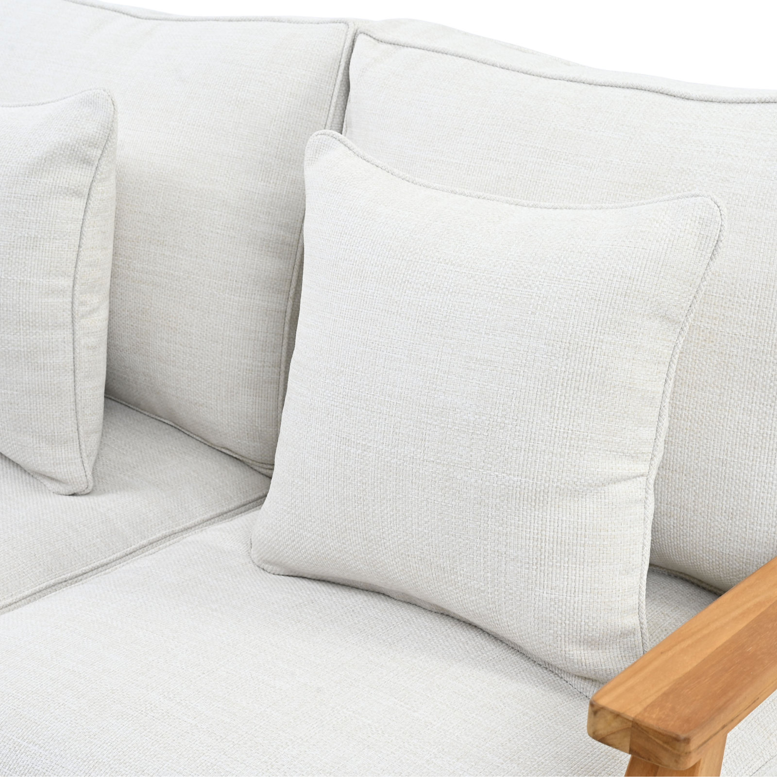 Clairmont 7-Person Teak Patio Seating Group, White