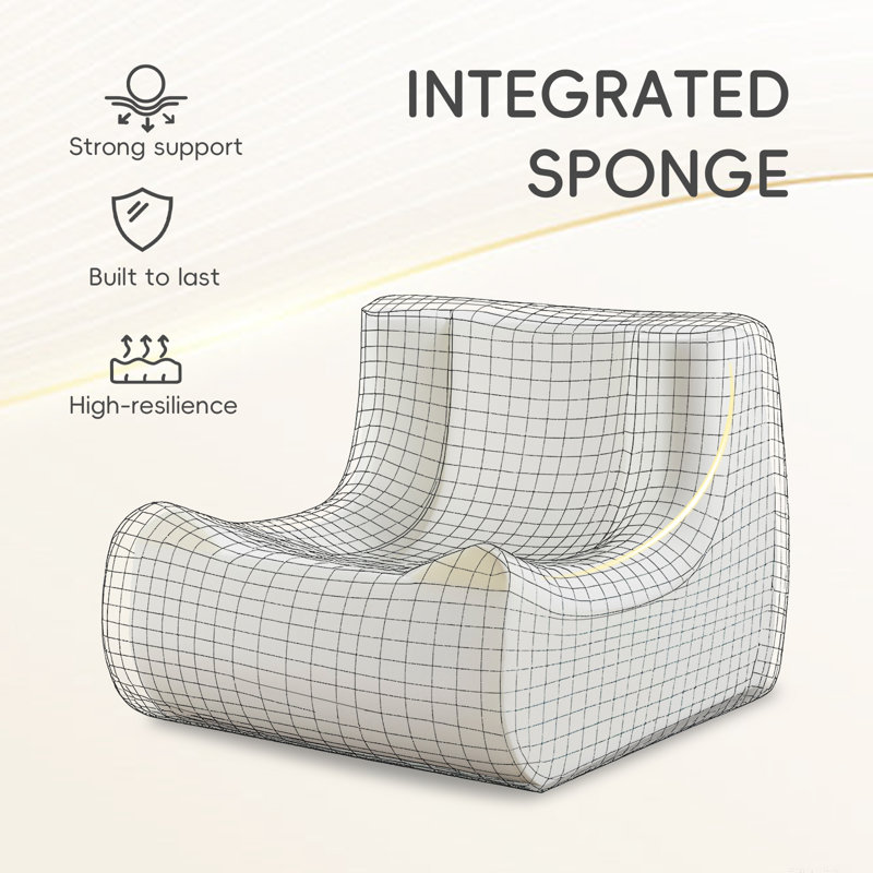 Bean Bag Chair, White