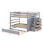 Spacious Full-Over-Full Bunk Bed With Detachable Twin Trundle-1669910730