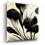 «Flowers Black White 27» par Ray Heere, art mural en verre acrylique, 24 po x 24 po-1190640731