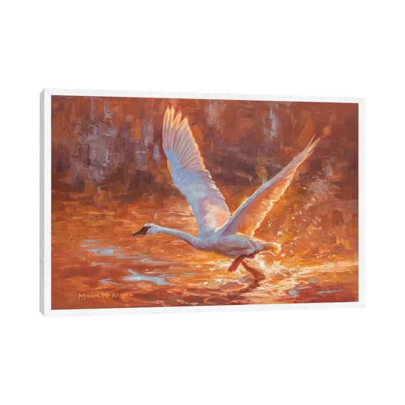 Burst Of Light by Mark McKenna - Painting on Canvas, 45.72cm H x 66.04cm W x 3.81cm D, White Framed