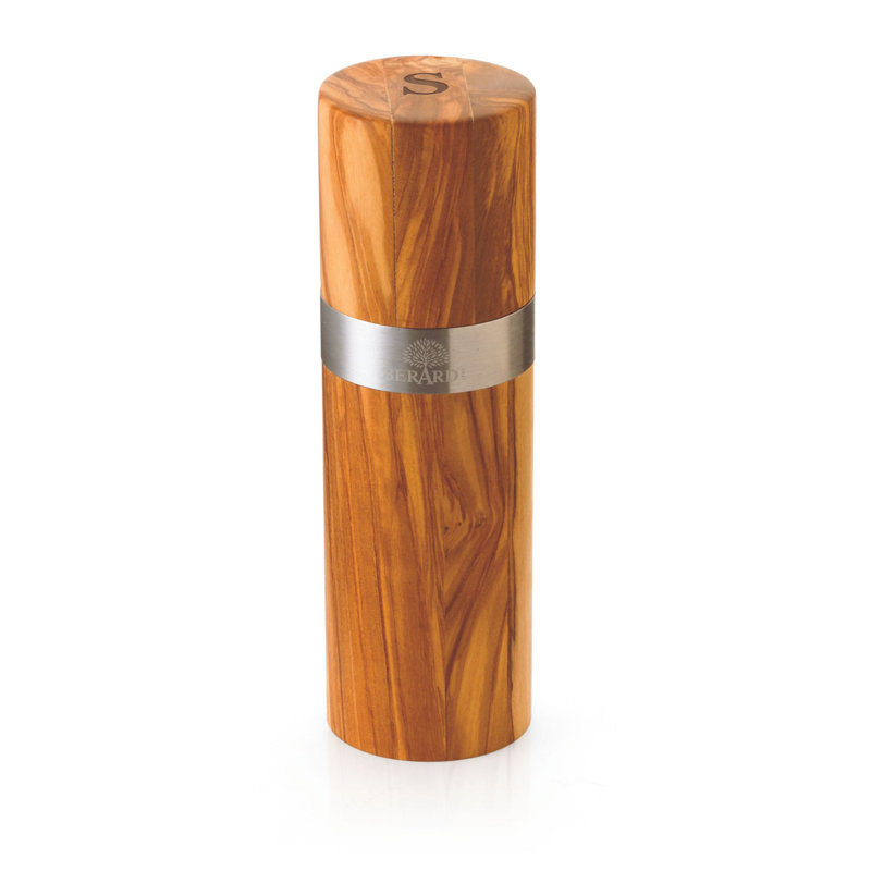 Berard France Acero Olive Wood Pepper Mill, Salt Mill