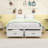 Wooden Platform Bed with 6 Drawers-212478042-212478044