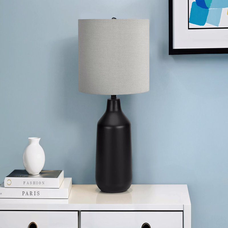 Lighting, H 24 ", lampe de table, contemporaine, Beige, Ivoire
