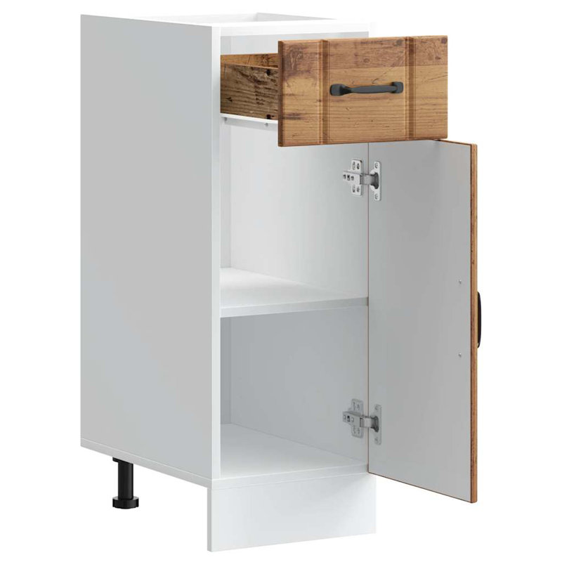 Kitchen Base Cabinet Lucca Engineered Wood, Old Wood