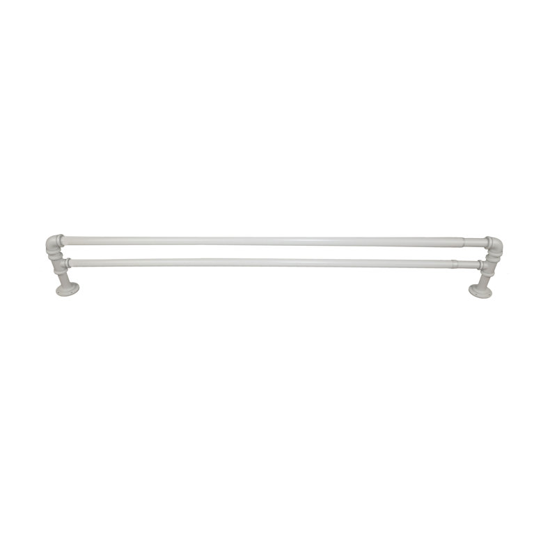Tringle à rideaux occultante double Neasa, Acier Inoxydable, 28" - 48"
