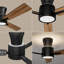 Ventilateur de plafond encastré 52 pouces avec température tricolore noire-419211345
