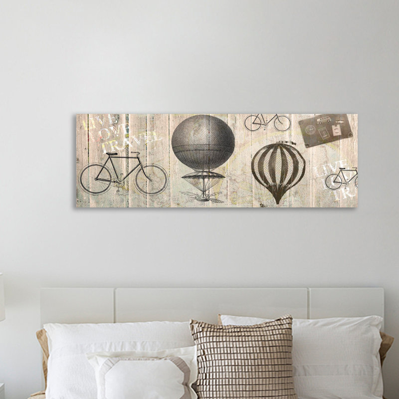 « live love travel » par kimberly allen, impression sur toile tendue, H 18 po x l 54 po x P 1,5 po