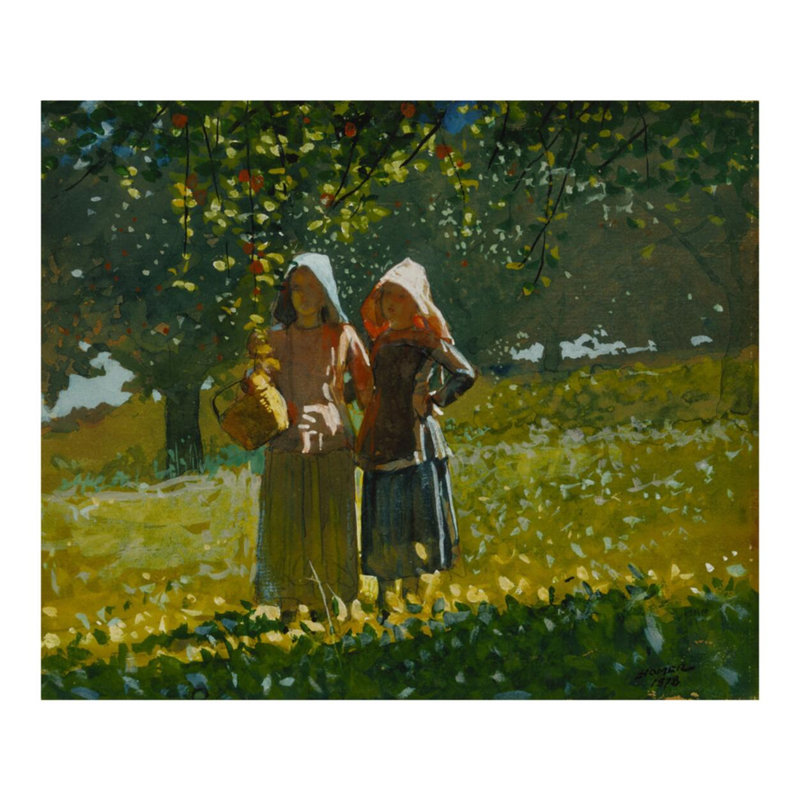 «Apple Cueillette» par Winslow Homer - Estampe numérique, H 32 po x l 40 po
