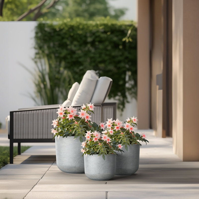 Jacolies Handmade Pot Planter, Gray
