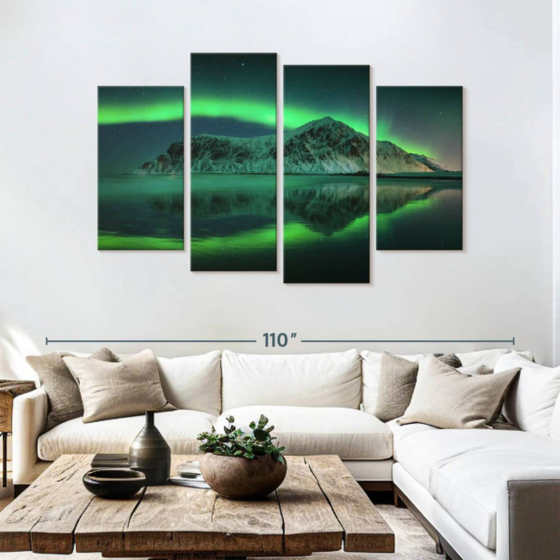 Alvord Northern Lights Landscape, 54'' H x 84'' W