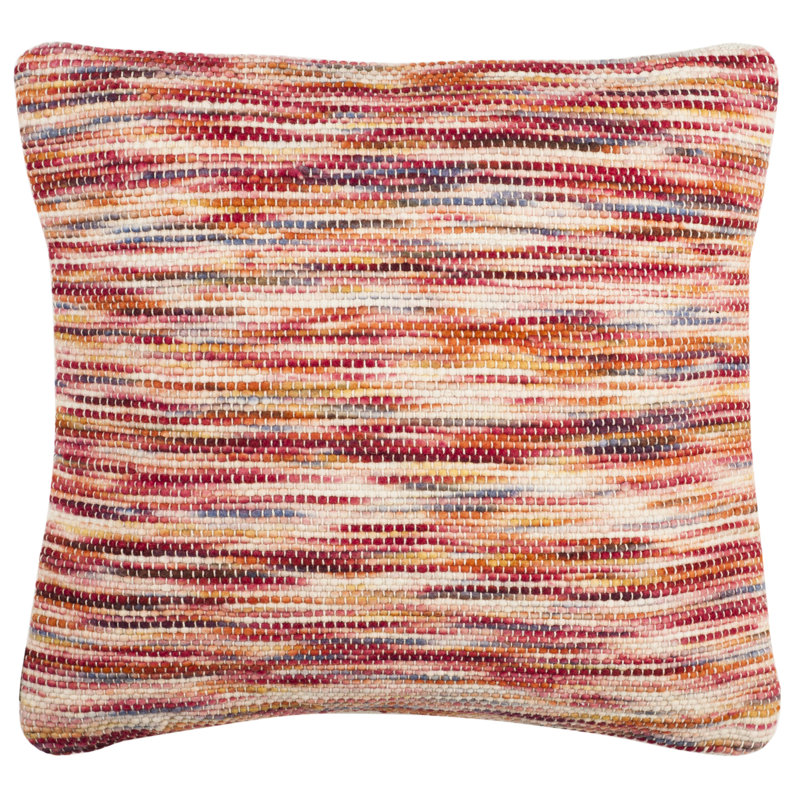 Caines Tight Weave Throw Pillow, Red/Multi