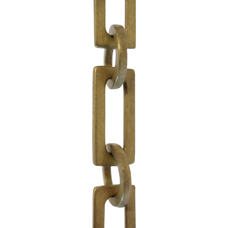 Rectangle chaînette soudée, Laiton antique
