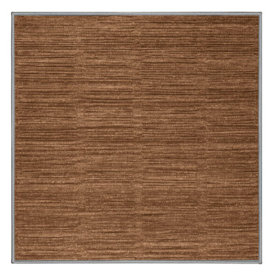Machine Washable Solid Brown Area Rug