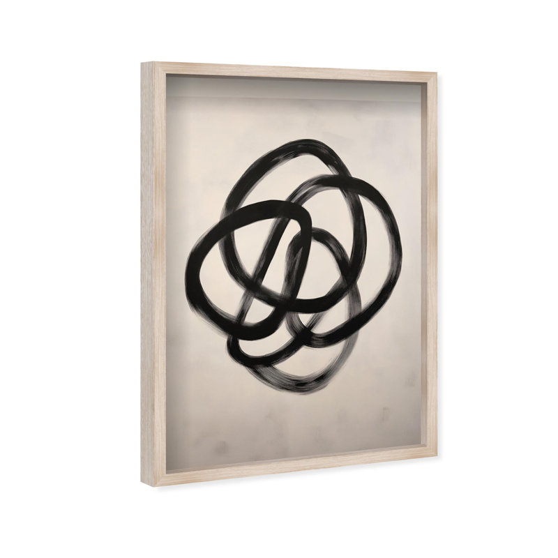 Oliver Gal Urban Mirage IV Abstract - Luxury Shadowbox Framed Wall Art, 47" H x 32" W, Cream