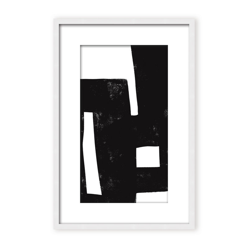 Abstract I Was Never There by  - Picture Frame Painting on Paper, 36" H x 24" W x 1.125" D, Framed Print, Black
