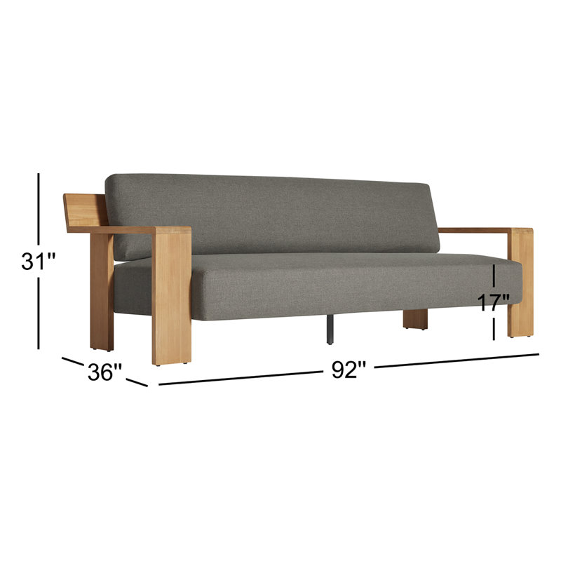Ridge Outdoor Sofa, Toohey Charcoal
