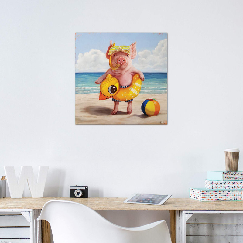 «Baked Ham» par Lucia Heffernan - reproduction d'art, Toile tendue, Pas de tapis, H 26 po x l 26 po x P 1,5 po