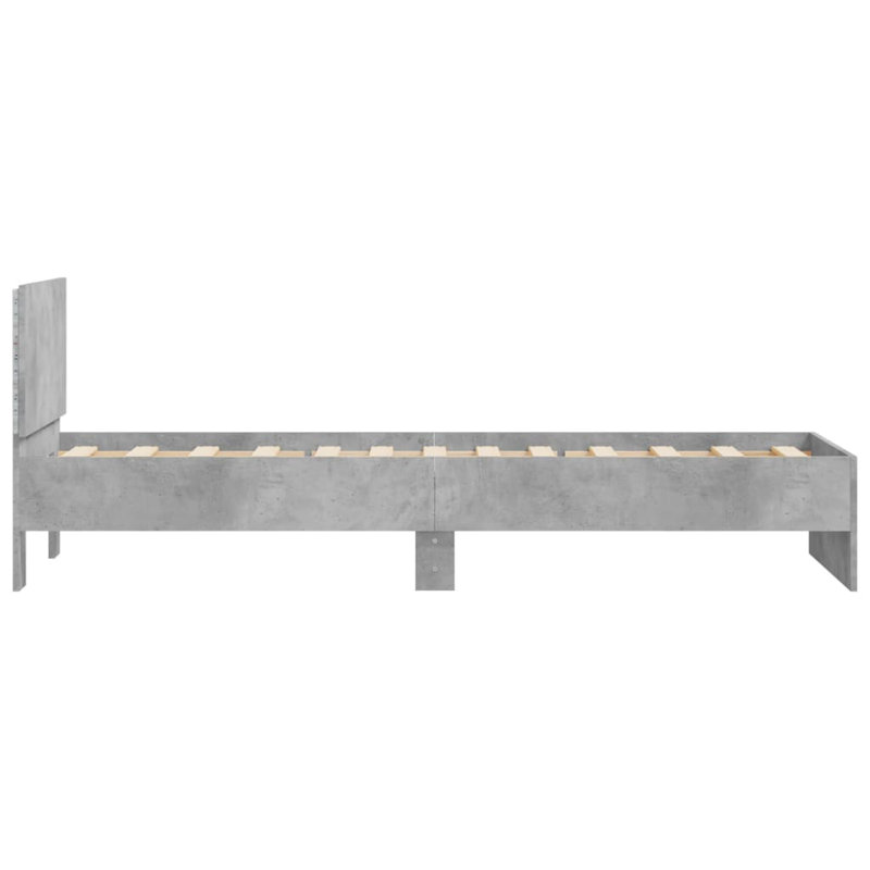 Nyleen Bed, Concrete Grey, Small Single (2'6)