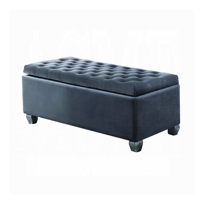 Banc de rangement rembourré en velours Rebekah