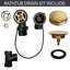 Garniture de drain escamotable de baignoire à câble 35 "avec trop-plein rotatif à rotule et raccords en ABS Sch. 40-103835394