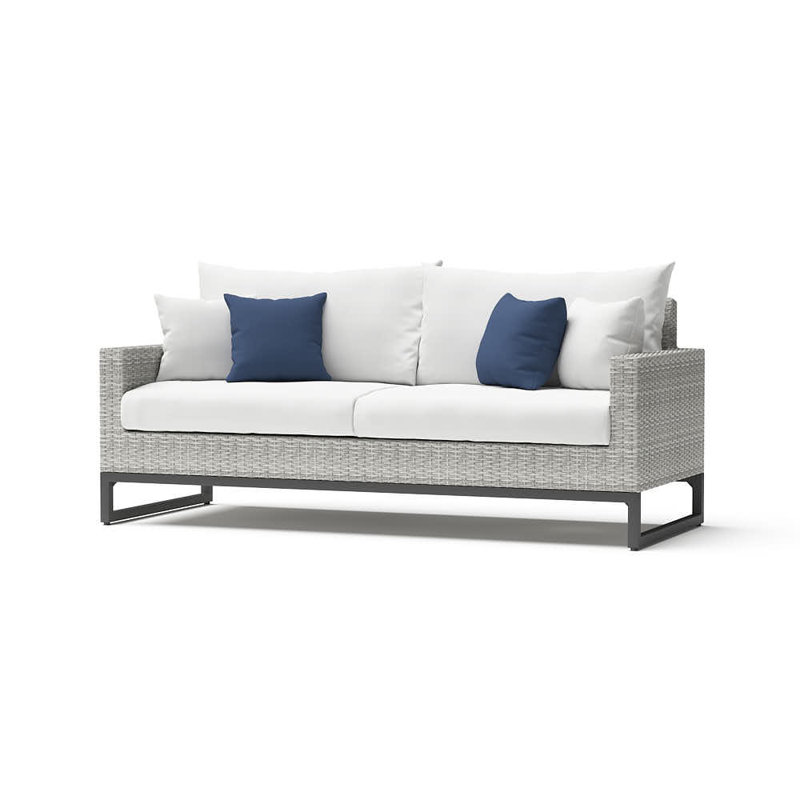 Sunbrella Outdoor 78In. Sofa - Grey, Gray, Charcoal Gray