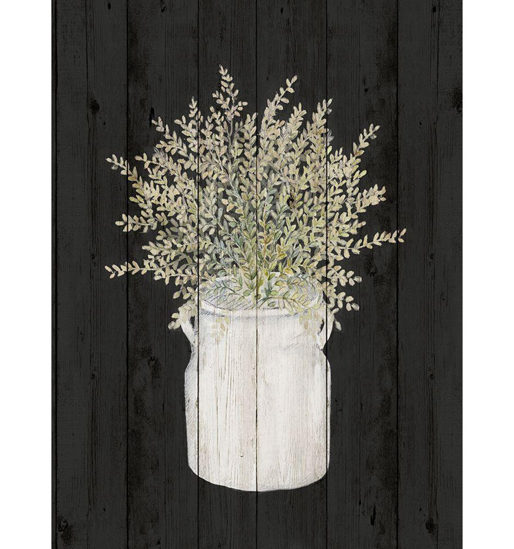 Art sur toile tendue par Rosalind Wheeler Gaynor, Janice Gallery, Herbs on Black Wood I