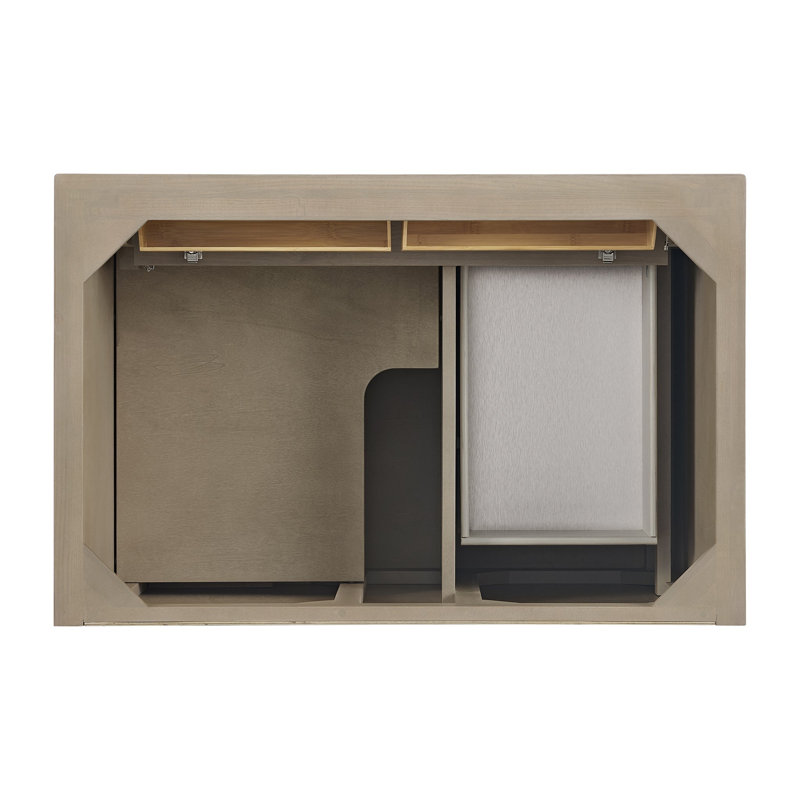 Lorelai 36'' W Single Vanity, Carrara White, Whitewashed Oak, 8" Widespread