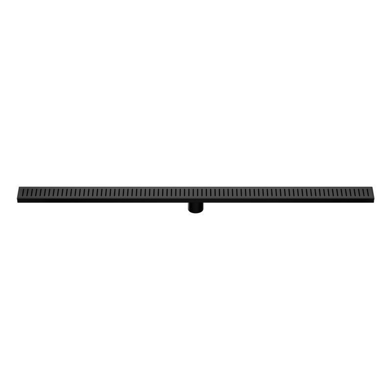 Drain de plancher de douche rectangulaire Dax 18 jauges noir mat 48 x 3 3/8