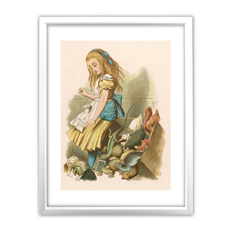 Sir John Teniel - Single Picture Frame Print, White