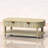 Solid Wood Modern Coffee Table with Hidden Drawers and Storage Shelf – White-washed  Finish, Fluted Design, Living Room Coffee Table-1011492306