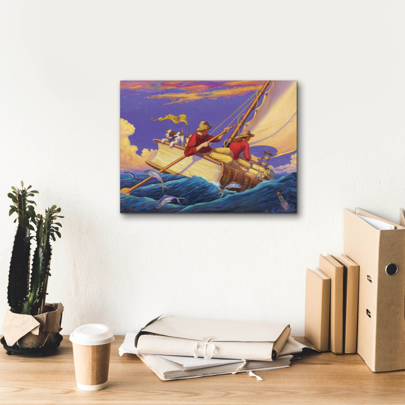 «Set Sail» par Christopher Nick, art mural sur toile, H 12 po x l 16 po x P 0,75 po