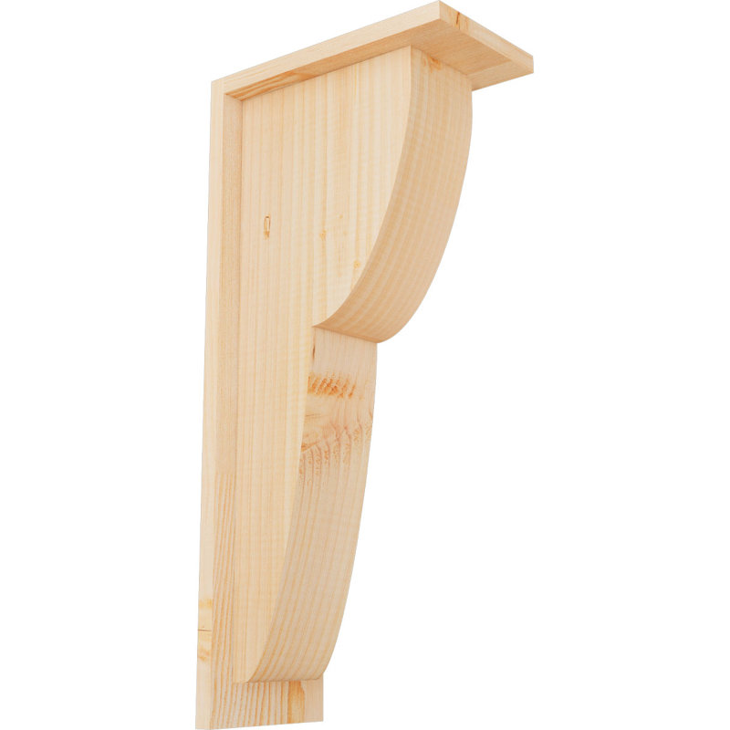 Corbeau Crestline avec contre-plaque, H 22 po x l 5,5 po x P 10 po, Sapin de Douglas, Lisse