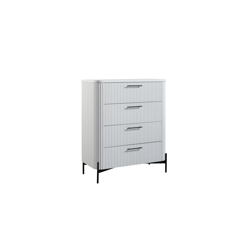 Commode 4 tiroirs, Blanc
