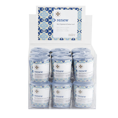 Ensemble de 18 chandelles votives Renew Seaside Cypress & Cedarleaf