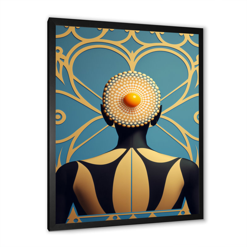 Golden Consciousness Woman I - reproduction d'art sur toile, H 40 po x l 30 po x P 1,5 po